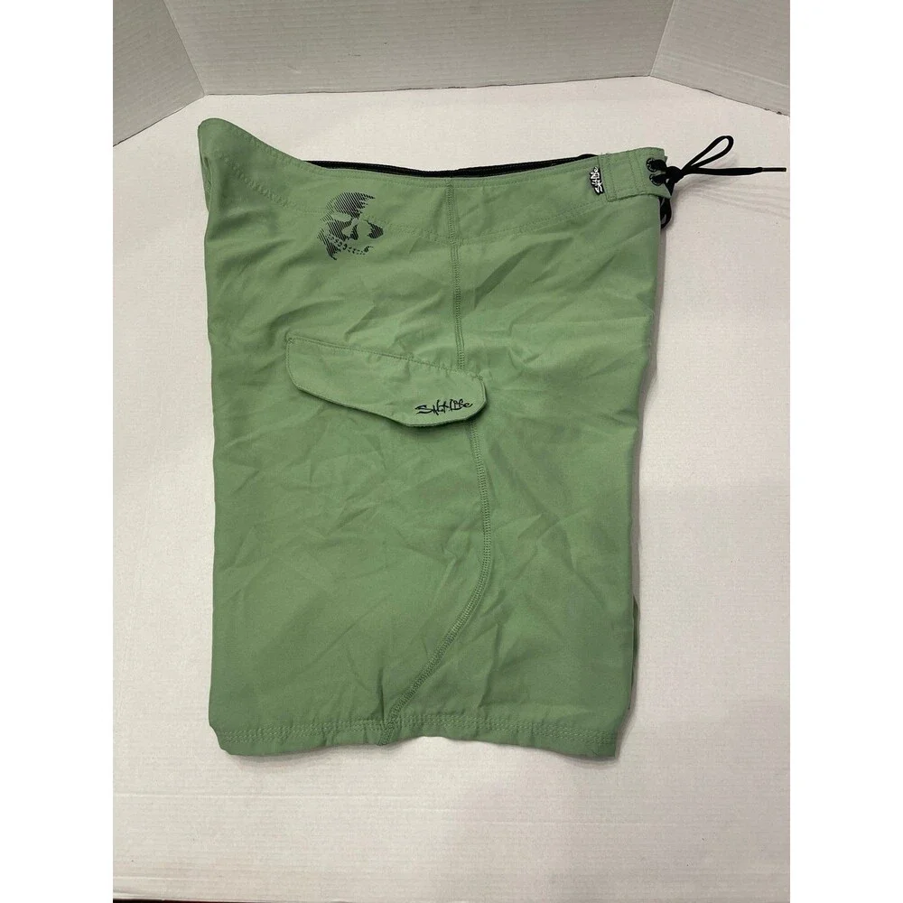 Salt Life Stealth Bomberz Boardshorts Size 36 Color-Kelp New Without Tags